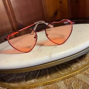 Quay Australia Red Heart Sunglasses